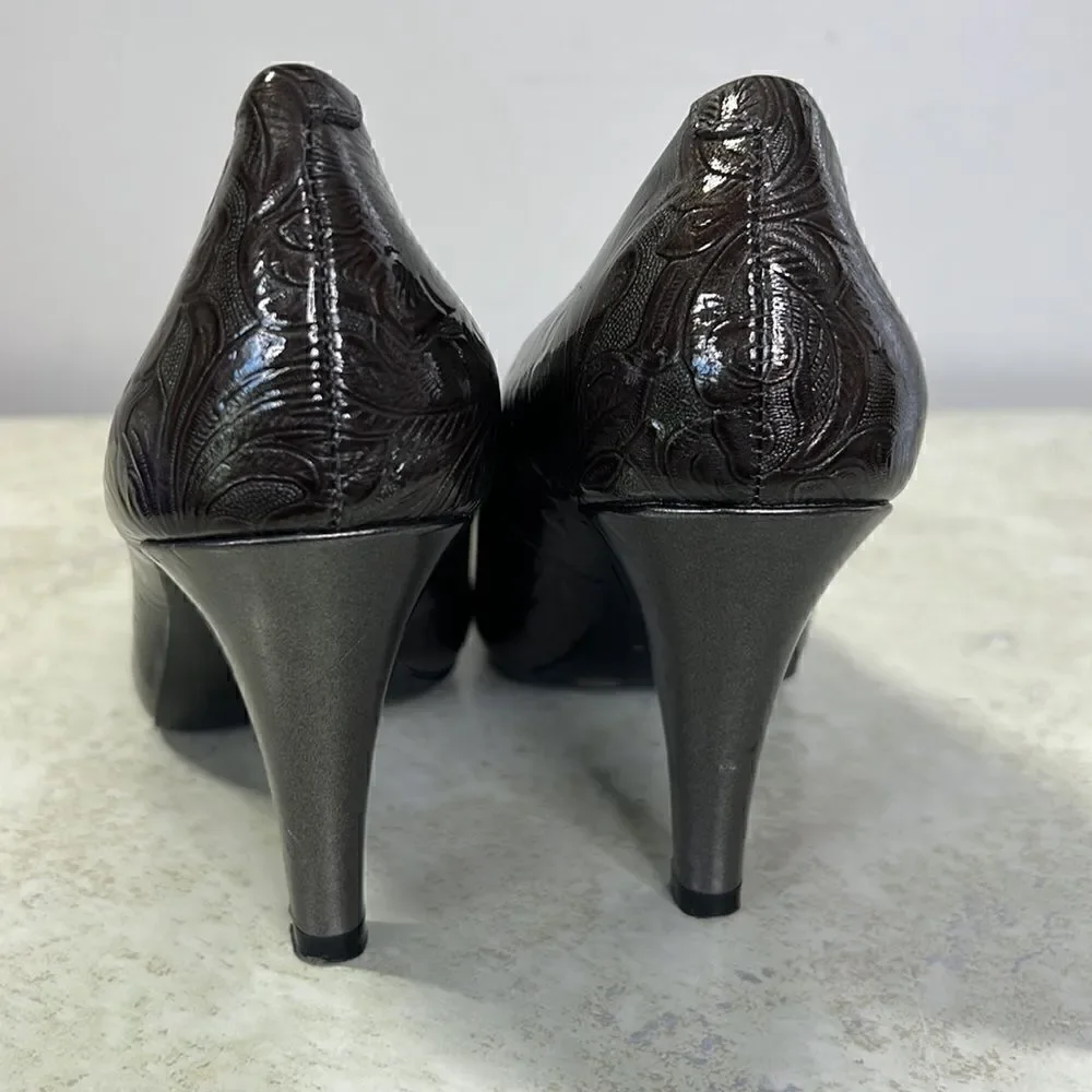 Alex Marie Flower Embossed Pumps 7.5 - Picture 8 of 9